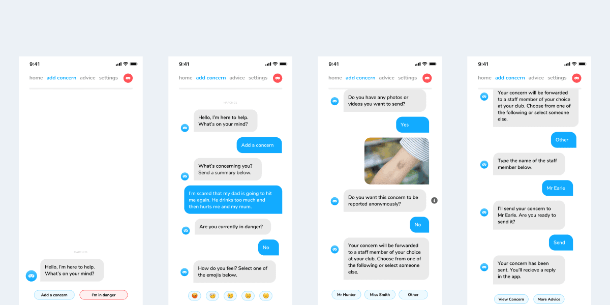 Impero Confide reporting flow