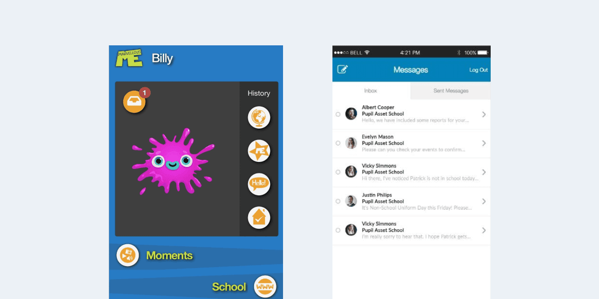 Old fragmented parent apps