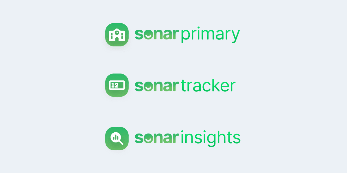 Example of navigation styled with the new Sonar/Sisra branding
