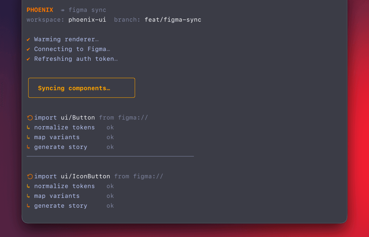 Phoenix sync process