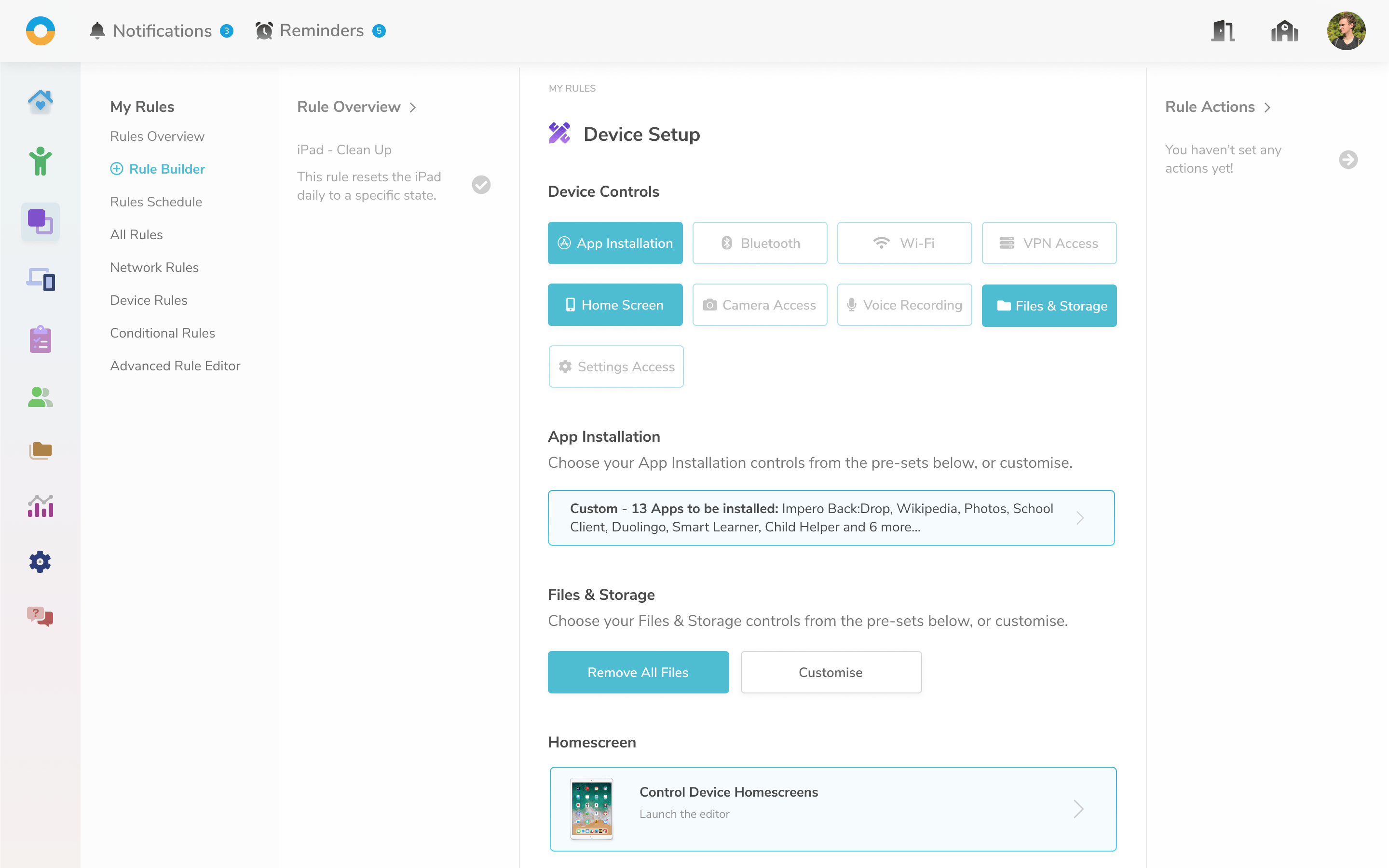 Example of MDM Rule Builder